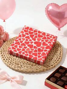 80/60/40Pcs Heart Valentine's Wedding Napkins, 2-Ply 13x13in Disposable Tissue For Engagement Anniversary Decor - Multicolor - View 6