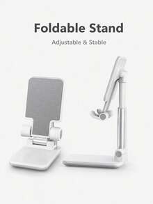 1pc Foldable Phone Stand, Adjustable Tablet Desktop Stand, Portable Desktop Phone Holder, Universal Hands-Free Stand, Foldable Non-Slip Base, Office Supplies, Perfect For Video Calls And Watching Movies, Great Tech Gift For Halloween And Christmas - Multicolor - View 2