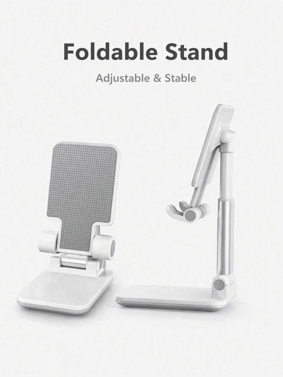1pc Foldable Phone Stand, Adjustable Tablet Desktop Stand, Portable Desktop Phone Holder, Universal Hands-Free Stand, Foldable Non-Slip Base, Office Supplies, Perfect For Video Calls And Watching Movies, Great Tech Gift For Halloween And Christmas