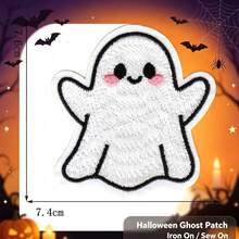 1 buah Patch Tempel Setrika Motif Seri Halloween - Patch Bordir DIY, Patch Hati yang Dapat Dijahit & Ditempel Setrika, Cocok untuk Pakaian, Jaket, Topi, Ransel, Celana Jeans, Lencana Dekoratif - Versi setrika - View 11
