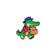 Cute Cartoon Animal Occupation Enamel Pins, Firefighter Police Cat Crocodile Lapel Brooch Set, Backpack Clothes Badge, Lovely Jewelry Gift For Friends - Multicolor - View 18