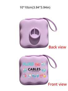 Colorful Cable-Print Digital Storage Pouch–Multi-Functional Organizer.Suitable For Chargers, Power Banks, Digital Cameras, Cables And Cosmetics; Lightweight And Compact, Suitable For Travel, Dormitory, Home And Office Scenarios; Suitable For Students, Travelers And Teachers; An Ideal Gift For Birthdays, Holidays, Back To School And Teacher's Day. - Multicolor - View 19