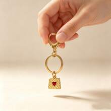 1pc Fashionable Faux Mini Handbag Keychain Key Ring Bag Charm Key Pendant Suitable For Women's Daily Use Or Gift - Gold - View 6