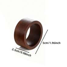 12/6/2/1 Pc Handmade Wooden Vintage Round Napkin Rings For Christmas, Thanksgiving, Holidays, Weddings, Parties, And Other Occasions Table Decoration - Multicolor - View 7