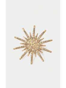Noxbound Fashionable New Ins High-End Sparkling Crystal Octagonal Star Brooch, Elegant Octagonal Star Pin - Gold - View 2