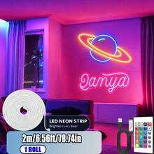 Acosh Neon RGB LED Neon Lights With 24Keys Remote, Multi-Color Lights, Flexible Neon Strip Lights, 5V RGB Rope Lights, Suitable For TV Backlighting, Vanity Tables, Cabinets, Halloween, Christmas - RGB - View 17