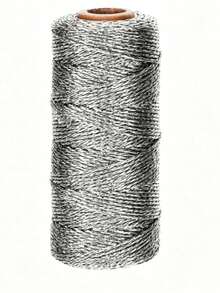 1.5mm 100m Gold & Silver Braided Rope, Suitable For Gift Wrapping, Hanging Decorations, Party Supplies, Sewing DIY Rope Art, Hemp Rope, Twisted Rope, Home Decor, Valentine's Day - Multicolor - View 15
