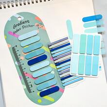 3 Styles Combo 1 Set Ultra-Thin Index Tabs Labels, 660 Sheets Total, PET Semi-Transparent Cyan Series Sticky Notes, Marking Tabs For Student Textbooks, Reading Notebooks, Message Notes, School Supplies, Back To School Season - one-size - View 12