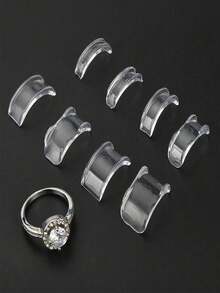 Bộ 5/3/2/1 miếng đệm chỉnh size nhẫn bằng nhựa resin trong suốt, miếng điều chỉnh size nhẫn vô hình cho nhẫn bị rộng, phù hợp mọi cỡ ngón tay, thoải mái và bảo vệ nhẫn, dụng cụ điều chỉnh size nhẫn, nắp bảo vệ trang sức, phù hợp cho mọi loại nhẫn, nhiều tùy chọn kích cỡ, miếng chỉnh nhẫn nữ (sản phẩm làm từ chất liệu bền chắc hơn, vui lòng cân nhắc kỹ trước khi mua) - nhiều màu - Xem 4