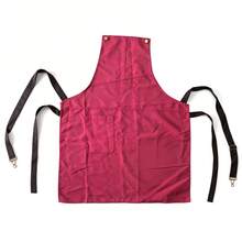 Cross Back Apron Adjustable Cotton Canvas Bib Apron With Pocket For Cooking Baking Cafe Restaurant Unisex - Burgundy - View 8