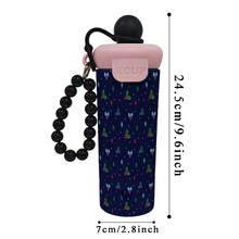 1PC 600ML Creative Pattern, Polka Dot Design, Stylish Floral Pattern Stainless Steel Cup, Dual-Use Coffee Cup, Portable Straw Cup, Fashionable Lanyard , Suitable For Office, Home, Gift Recommendation, Coffee/Milk/Tea - Multicolor - View 11
