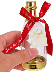 24/12/6pcs (1 Candy Bottle + 1 Red Ribbon = 1 Set) Creative Acrylic ...