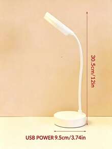 1pc Flexible LED Desk Lamp With 3-Level Dimmer, USB Powered, Eye-Protection, Warm And White Light, Perfect For Home, Office, Reading And Studying - Multicolor - View 7