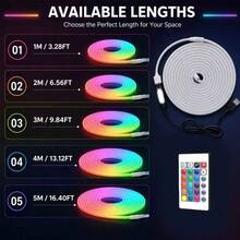 Acosh Neon RGB LED Neon Lights With 24Keys Remote, Multi-Color Lights, Flexible Neon Strip Lights, 5V RGB Rope Lights, Suitable For TV Backlighting, Vanity Tables, Cabinets, Halloween, Christmas - RGB - View 5