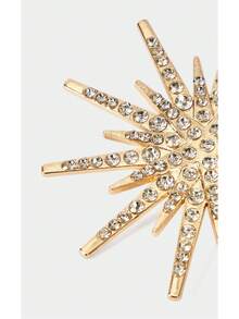 Noxbound Fashionable New Ins High-End Sparkling Crystal Octagonal Star Brooch, Elegant Octagonal Star Pin - Gold - View 3