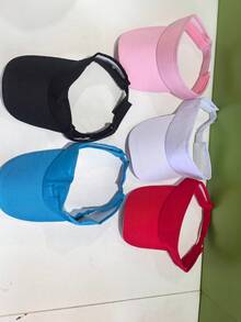 1/2pcs Women's Summer Outdoor Sports Ponytail Sun Hat, Foldable Portable Beach Hat, Suitable For Outdoor Sports, UV Protection - Multicolor - View 3