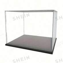 1pc Transparent Acrylic Display Box, Multiple Sizes, Plastic Assembly Dust-Proof Display Case With Matte Black Base, Suitable For Action Figures, Collectibles, Souvenirs, Statues, Models - 1PC - View 4