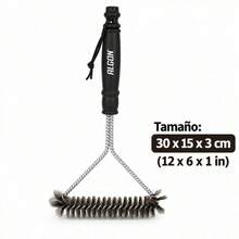 Steel Wire Grill Brush With Plastic Handle, BBQ Cleaning Tool, 30 X 15 X 3 Cm - A - View 8