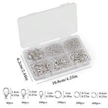 900Pcs Lobster Claw Clasps And Jump Rings Kit For Jewelry Making, Bracelet Clasp And Closures For Necklace, Keychains And Jewelry Making DIY Craft Accessories - A - View 8