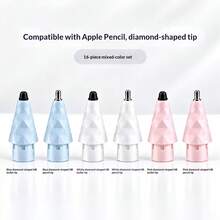 2/4/6PCS Replacement Pencil Tips For Apple Pencil 1st/2nd Gen, Rhombus Silent Modification, Metal Paper-Like Film, Wear-Resistant Damping Needle Tip For IPad Pro - Multicolor - View 11