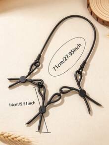 MARLIWOO 1pc Dark Style Niche Scissor Design Pendant Jewelry, Exaggerated Gothic Style Creative Black Necklace - Black - View 5