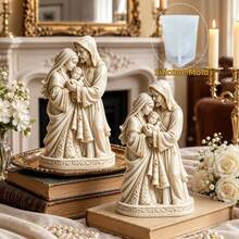 1pc Holy Family Statue Mold Featuring Jesus, Virgin Mary And Infant Jesus, Reusable For Handmade Aromatherapy Candles/Religious Decor. Suitable For Plaster/Resin/Soap And Other Materials, Perfect For Religious Holiday Decoration Or Church Gift/Home Blessing. - A - View 3