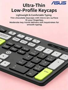 ASUS BK10 Membrane Wired Keyboard, 104 Full-Size Keys, Chiclet Keycaps, Built-In Numeric Keypad, Ideal For Office And Home Desktop Typing, USB Plug And Play - View 4