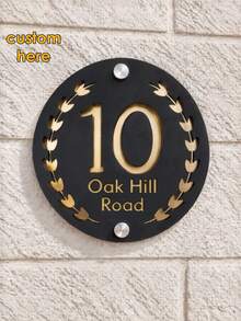 1pc Personalized Custom Double Layer Acrylic Cut Door Number Sign, Laser Cut Double Layer, Housewarming Gift, Daily Use, Door Number Indicator - Multicolor - View 7