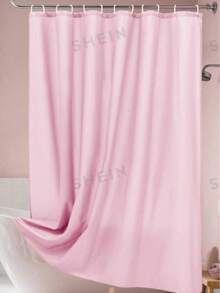 Thickened Anti-Mold Shower Curtain, Designed For Humid Bathroom Environments, Water Droplets Slide Off Easily, Fabric Resistant To Mold. Drapes Well And Stays Upright, Blocks Water Splashes, Keeps Bathroom Floor Dry. Easy Installation And Cleaning, Easily Achieves Dry And Wet Separation In The Bathroom, Protects Bathing Privacy. - Pink - View 2