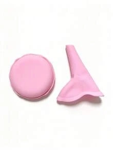 2 món, 1 phễu tiểu + 1 hộp, phễu tiểu nữ bằng silicone di động với thiết kế gấp gọn và hộp đựng - thiết bị tiểu đứng tái sử dụng cho phụ nữ, phù hợp cho du lịch, cắm trại, đi bộ đường dài, phụ kiện vệ sinh và làm sạch - Nhiều màu - Xem 6