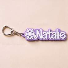 Custom Alien Name Keychain, Snowflake Pattern, Personalized Keychain, Suitable For Backpack, Gift, Christmas Gift - Multicolor - View 13