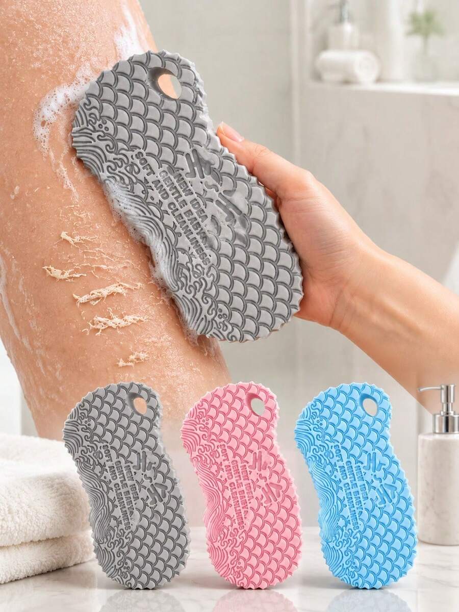 1/2/4pcs 3D Magic Bath Sponge With Hook, Body Exfoliating Dead Skin ...