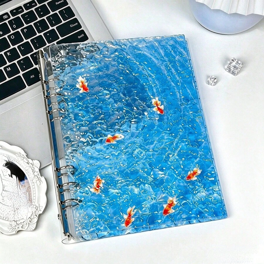 兒童相簿/學生相簿/深海金魚藍 A5 四格禮品壓克力活頁卡片收納冊 - 彩色 - 查看 1
