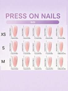 10 Pcs Medium Almond Fall Press On Nails, Floral Fake Nails, Milk White Base, Gold Leaf Pattern, White Flower, 3D Flower Emboss, Pearl Accent, High Gloss Reusable False Nail Tips For Wedding Date Evening Daily Wear - Multicolor - View 5