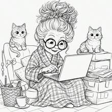 1 Adult Coloring Book Beautiful Age Adult Coloring Book, Fun Life Coloring Pages, Stress Relief Art Book, Ideal Gift For Grandma And Mom - Beautiful Age - View 8