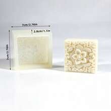 1pc Pattern Soap Silicone Mold, Pattern Shape, Can Be Used For Soap/Candle/Gypsum Ornament, Easy Demolding, Multifunctional Mold. Suitable For Soap Making/Home Decor/Bathroom Decor, And For Soap Makers/DIY Enthusiasts - A - View 10
