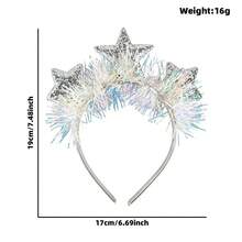1pc/Set - New Year Party Sequin Five-Pointed Star Christmas Headband Birthday Wedding Decoration Star Crown Headband - View 15