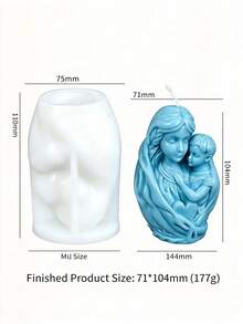 3D "Mother And Child" Silicone Candle Mold - Cute Fairy Design; Heat-Resistant, Flexible And Easy To Demold And Clean; Versatile Use For Making Scented Candles, Gypsum Ornaments, Resin Casting Crafts And Various DIY Handmade Projects. - Mother and Child F111/F114 - View 8