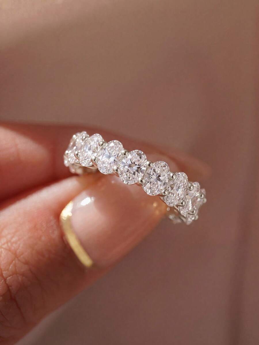 1pc V-Shaped Diamond Tip Ring, Women's Thin Band Ring, Thumb Ring, Exquisite Jewelry Gift