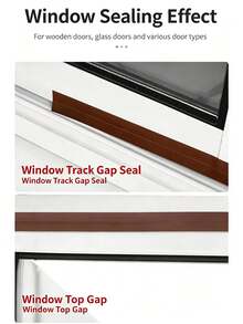 2pcs Windproof Self-Adhesive Door And Window Sealing Strips, 118.11in Long, Door Stopper, Double-Sided Tape As Gift, Suitable For Door Gaps, Door Bottom Sealing, Glass Door Sealing, Window Sealing, Winter Windproof, Dustproof, Daily Use, Home Essentials - 3 Meters - View 6