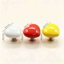 A Colorful, Heart-Shaped, Multi-Functional Flush Button/Knob-A Stylish Bathroom Accessory For Toilet Tanks. It Features An Easy-To-Install Adhesive Backing And Serves As A Decorative Heart-Shaped Handle Suitable For Toilets, Cabinets, And Doors. - A - View 2