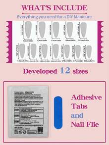 24pcs Long Pointed Press-On Nails, Gothic Black French Manicure, Black Rose 3D Line Art Design, Punk Style, Glossy Full Coverage, Suitable For Women & Girls Daily Wear - Multicolor - View 5