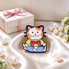 Cute Cartoon Animal Occupation Enamel Pins, Firefighter Police Cat Crocodile Lapel Brooch Set, Backpack Clothes Badge, Lovely Jewelry Gift For Friends - Multicolor - View 7