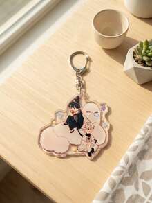 1pc/3pcs Witch Hat Atelier Acrylic Keychain, Square Pendant, Lightweight Backpack Key Charm, Fantasy Art Style Key Accessory, Suitable For Manga Fans, Teenagers Collection And Gifts - Multicolor - View 6