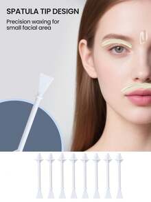 30 Pieces Disposable Cosmetic Nasal Hair Removal Wax Sticks For DIY Use, Suitable For Removing Nasal Hair, A Two-In-One Multi-Functional Wax Applicator. - Multicolor - View 2