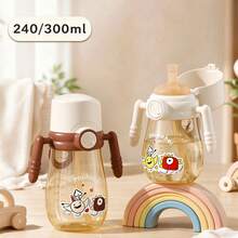 PP Straw Cup, Anti-Colic Sippy Cup With Straw With Handle For Baby And Toddlers, -240ML/300ML - Multicolor - View 2