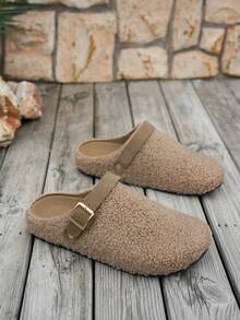 Women's Minimalist Elegant Outdoor Shoes, Round Toe Design, Stylish & Unique, Comfortable & Fashionable, Suitable For Spring Festival And Winter - Brown - View 5