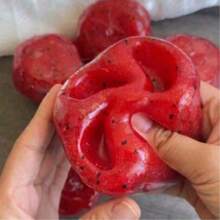 1 buah Milkshake Semangka! Bola Remas Pereda Stres/Mainan Gelisah/Pereda Tekanan/Sensorik/Pereda Stres/Pola Marmer/Pusaran/Ikat Warna - Merah - View 11