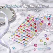 1pc Rhinestone Sticker, Gemstone Sticker, Self-Adhesive Jewelry Sticker, Shiny Craft Rhinestone Sticker, Eye Makeup Decoration, Eyes, Nails, Acrylic Rhinestone Sticker Multiple Styles - Multicolor - View 15