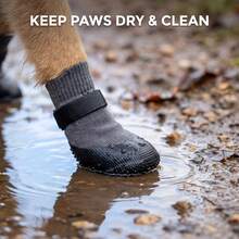 4pcs Pet Warm Paw Shoes - Adjustable Straps, Outdoor Water-Resistant Warmth, Indoor Floor Protection - Multicolor - View 1